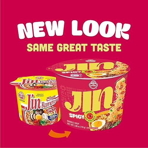 Miniatura 7 de OTOKI Jin Ramen picante, fideos instantáneos de estilo coreano, rico sabor picante, tazón de taza instantánea, ramyun de mejor sabor, sabor gourmet