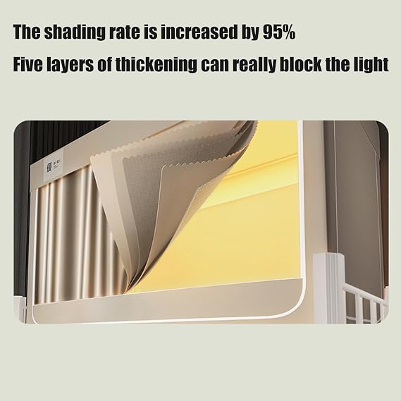 Bed Tent Twin, Privacy Tent for Bunk Beds, Bed Canopy with Bed Frame, House Bed Tent Windproof Dustproof Bed Curtain Loft Bed Color : Dark gray, Size : 75 L x 31 W x 43 H