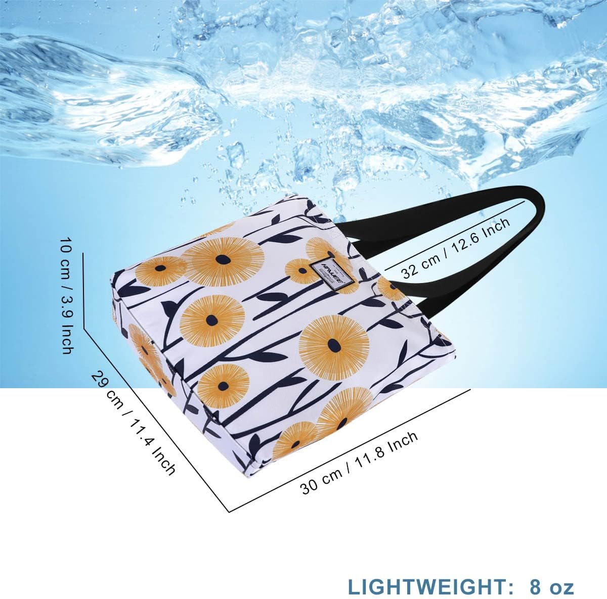 Tote Bag with Zipper for Women Inside Mesh Pocket Heavy Duty Casual Anti-water Cloth Travel Shoulder Handbag - Image 3