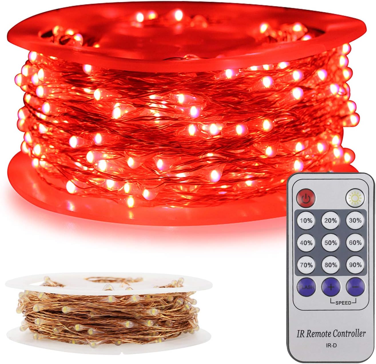 Amazon.com: ER CHEN LED String Lights Plug in, 99ft with 300 LEDs Fairy ...