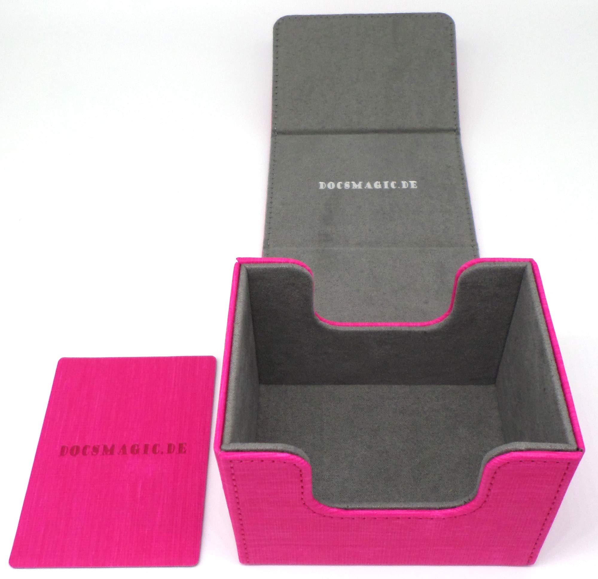 docsmagic.de Premium Magnetic Sideflip Box 100 Pink + Deck Divider - MTG - PKM - YGO