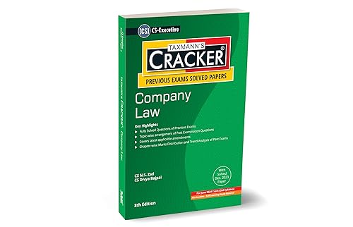 Taxmann's CRACKER for Company Law (Paper 2 | Company Law) – Covering past exam questions &amp; detailed (point-wise) answers | Amendment-based Questions | CS Executive | Old Syllabus | June 2024 Exam