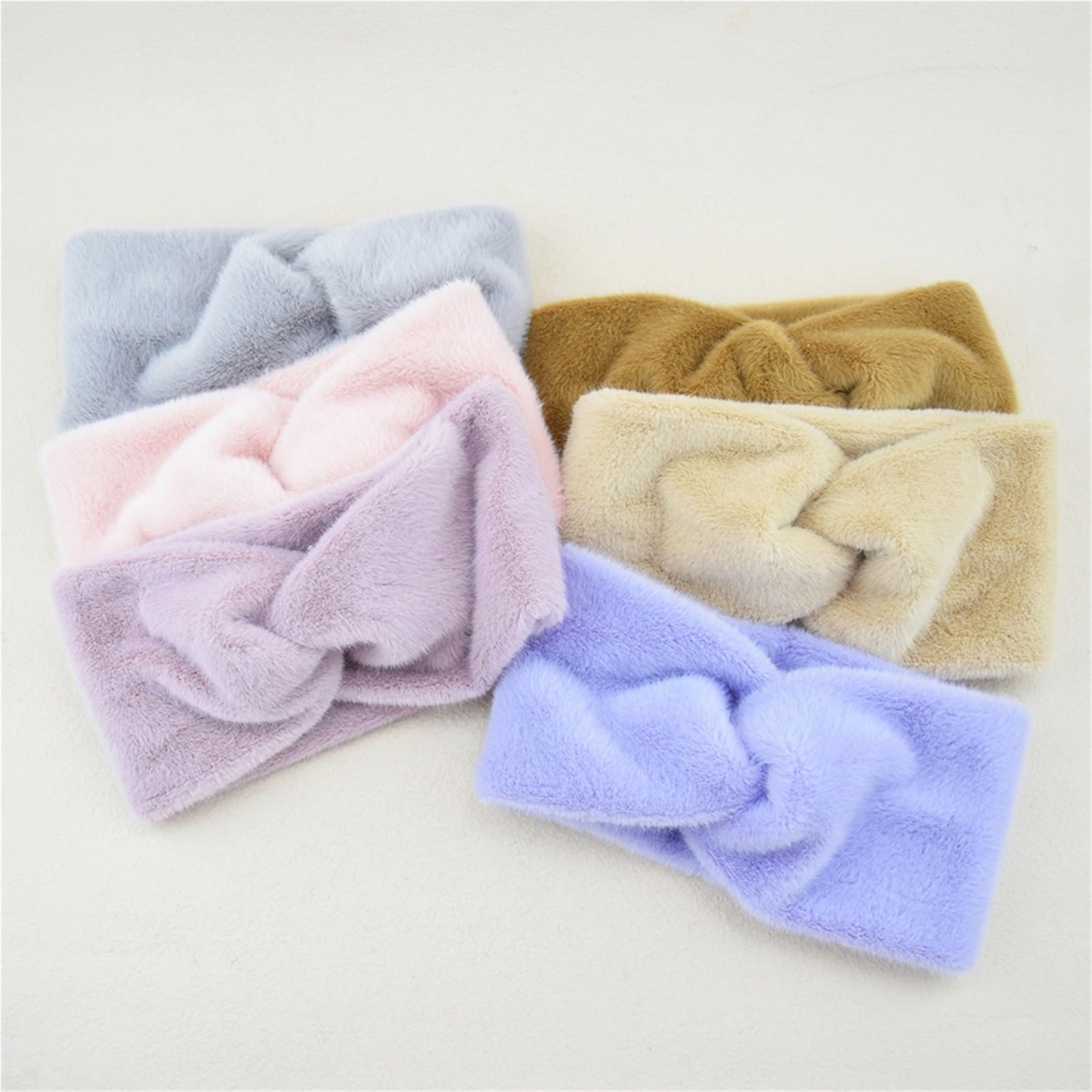 Stirnband 2 Stück Stirnbänder Gestricktes Stirnband Festes elastisches Twist-Haarband Haarschmuck Warmes Haarband Haarbänder Stirnbänder Winter Stirnband(Blue)