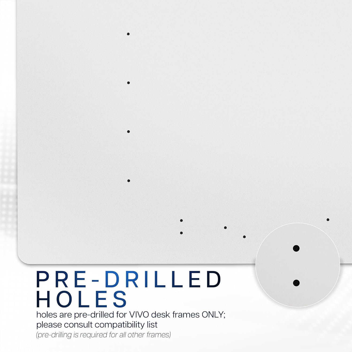 VIVO White 43 x 24 inch Universal Solid One-Piece Table Top for Standard and Sit to Stand Height Adjustable Home and Office Desk Frames, DESK-TOP43W
