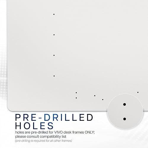 Vista 58 de VIVO DESK-TOP60G - Mesa universal de una pieza de 60 x 24 pulgadas, color gris oscuro, para marcos de escritorio estándar y sentados a pie, altura