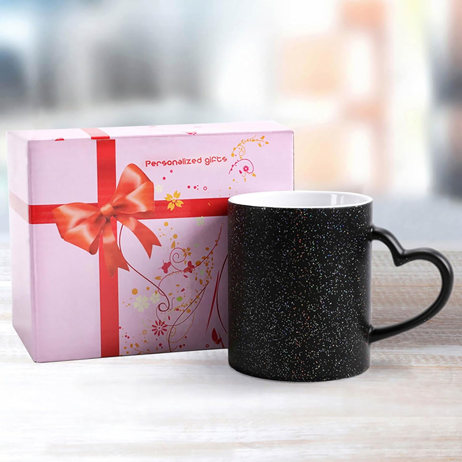 Color Changing Mugs Toucan Heat Sensitive Coffee Mug Novelty Ceramic Cup with Handle Magic Cups Temperature Changing Coffee Tumblers for Women Men Funny Gifts 11 Oz