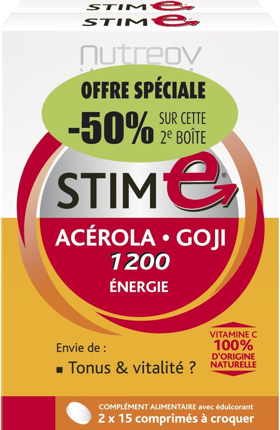 Nutreov Stim E Acerola Goji 1200 Energy 2 x 15 Tablets