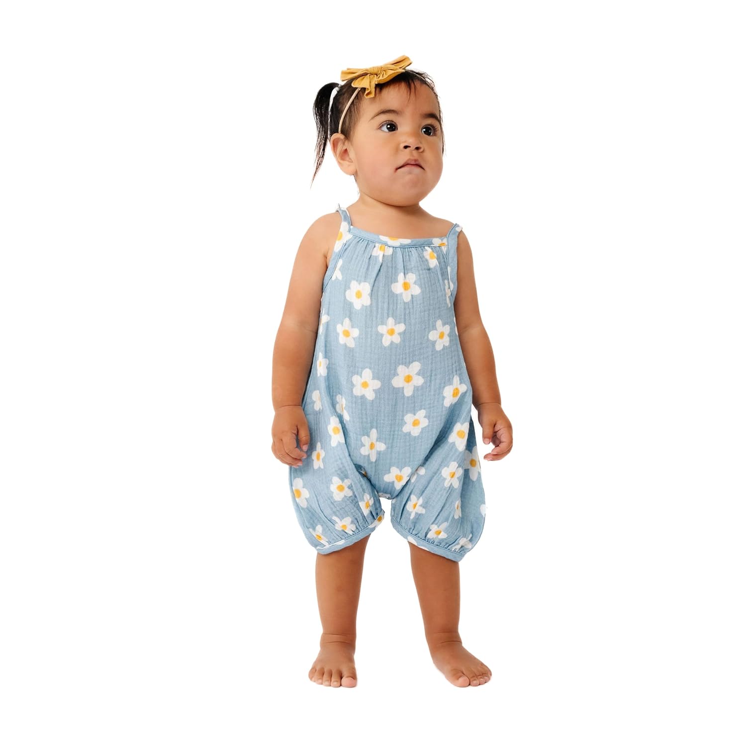 Copper Pearl Baby Bubble Romper: Premium Cotton Summer Romper for Babies and Toddlers, Soft, Breezy, Gender Neutral Baby Clothes – Easy-On Baby Romper for Quick Changes, Della, 6-12m