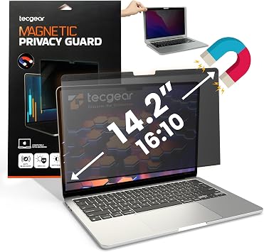 Privacy Screen Filter 14.2 Inch | MacBook Pro 14 Inch M1 Privacy Filter | Magnetic Laptop Screen Protector | Anti Glare Blue Light Blocking Magnetic Guard | Matte Eye Protection