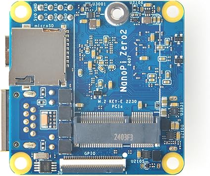 NanoPi Zero2 Super Tiny Fast GigE Single Board Computer, 1GB/2GB LPDDR4X RAM Rockchip RK3528A SoC, Gigabit Ethernet Port for IoT Smart Home Gateway, Support FriendlyWrt Ubuntu (2GB RAM 64GB eMMC)