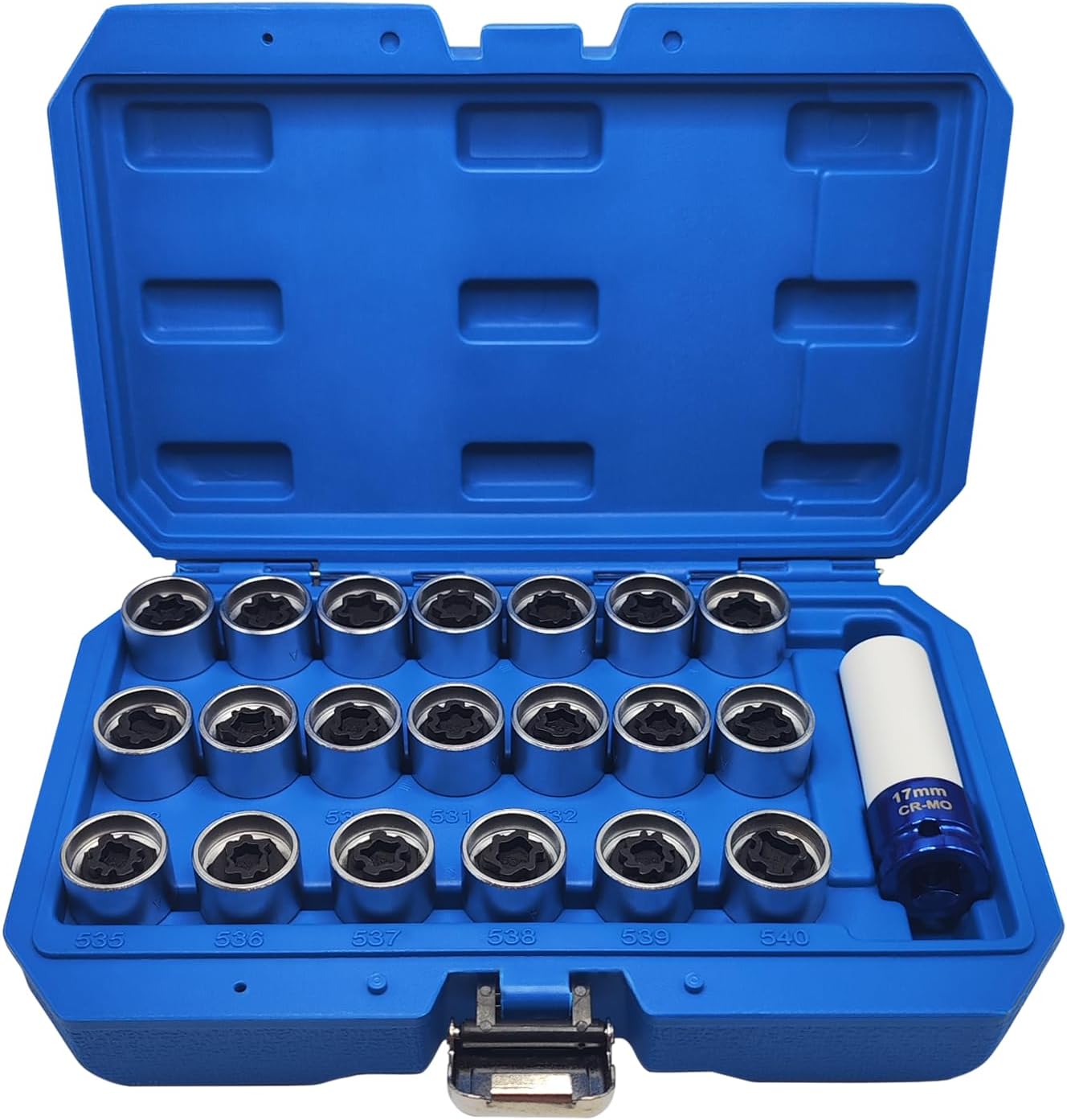 JEUCLEL 21PCS Wheel Locking Nut Key Kit Compatible with VW VAG Volkswagen, Wheel Lock Nut Socket Adapter Set, Wheel Anti-Theft Lug Nut Removal Tool, Anti-Theft Screw Remover