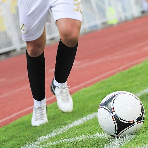 Miniatura 7 de Vicenpal Mangas de compresión para piernas de fútbol, mangas de compresión de pantorrilla, calcetines de pierna fruncida para hombres y mujeres