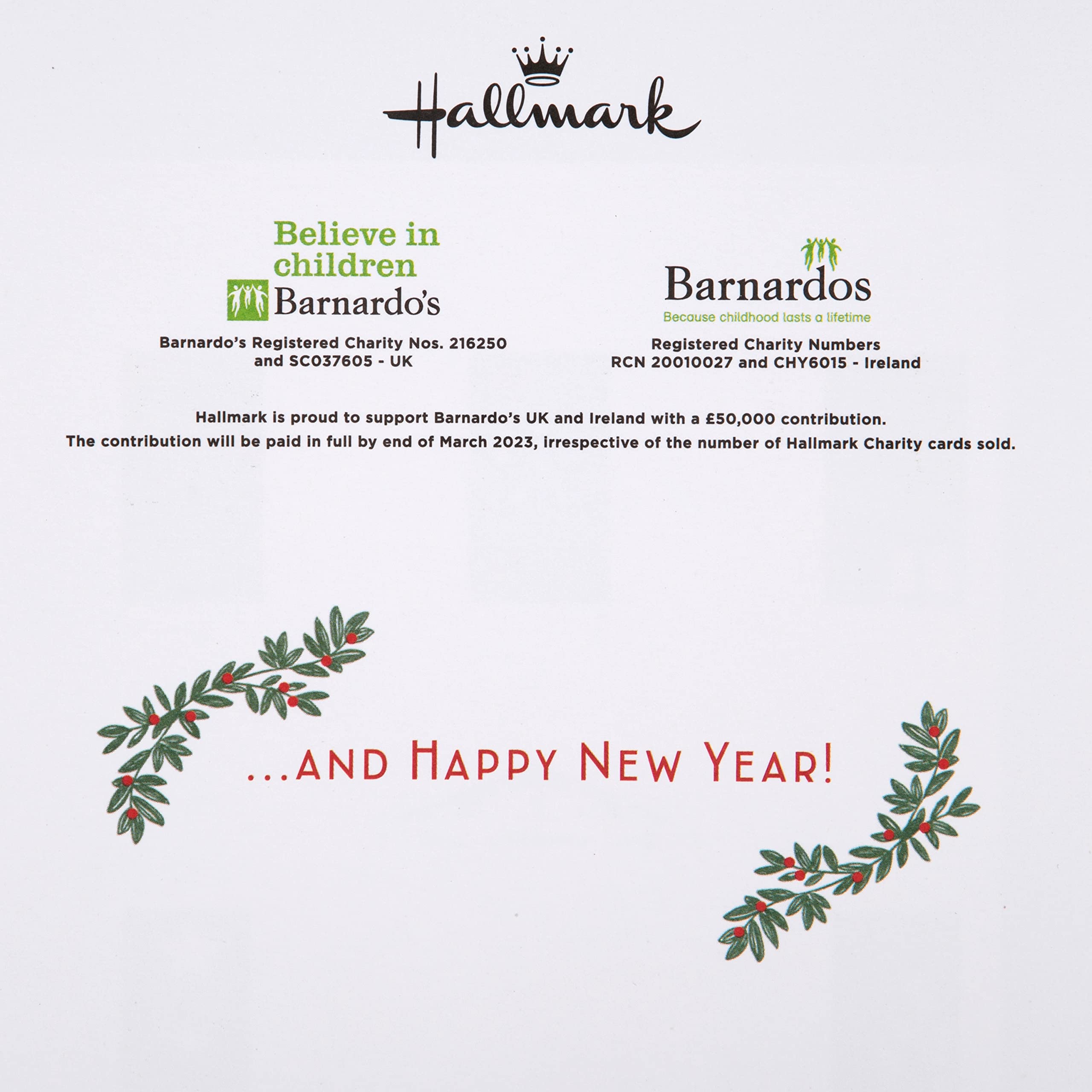 Hallmark Weihnachtskarten für Wohltätigkeitsorganisationen – 5 Stück Premium Festive Home Design, 25572270, Premium House Weihnachtskarten-Set (Packung mit 2)