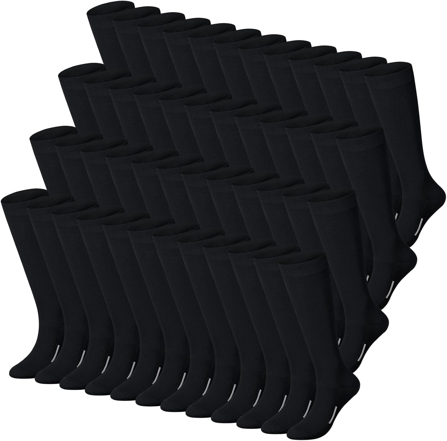 Haysandy 48 Pairs Soccer Socks Baseball Softball Football Team Training High Long Tube Socks Bulk Sport Unisex for Youth