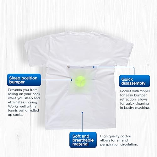 Miniatura 2 de Camiseta Stop Snoring  Tapón para ronquidos  La ayuda más cómoda para ronquidos de espalda. Elimina los ronquidos ajustando tu posición de sueño.