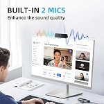 HD 1080P Webcam with Microphone, USB Computer Web Camera, Streaming Camera, Noise Reduction, Auto Light Correction, Plug & Play for PC/Laptop, Works with Zoom, Skype, Teams
