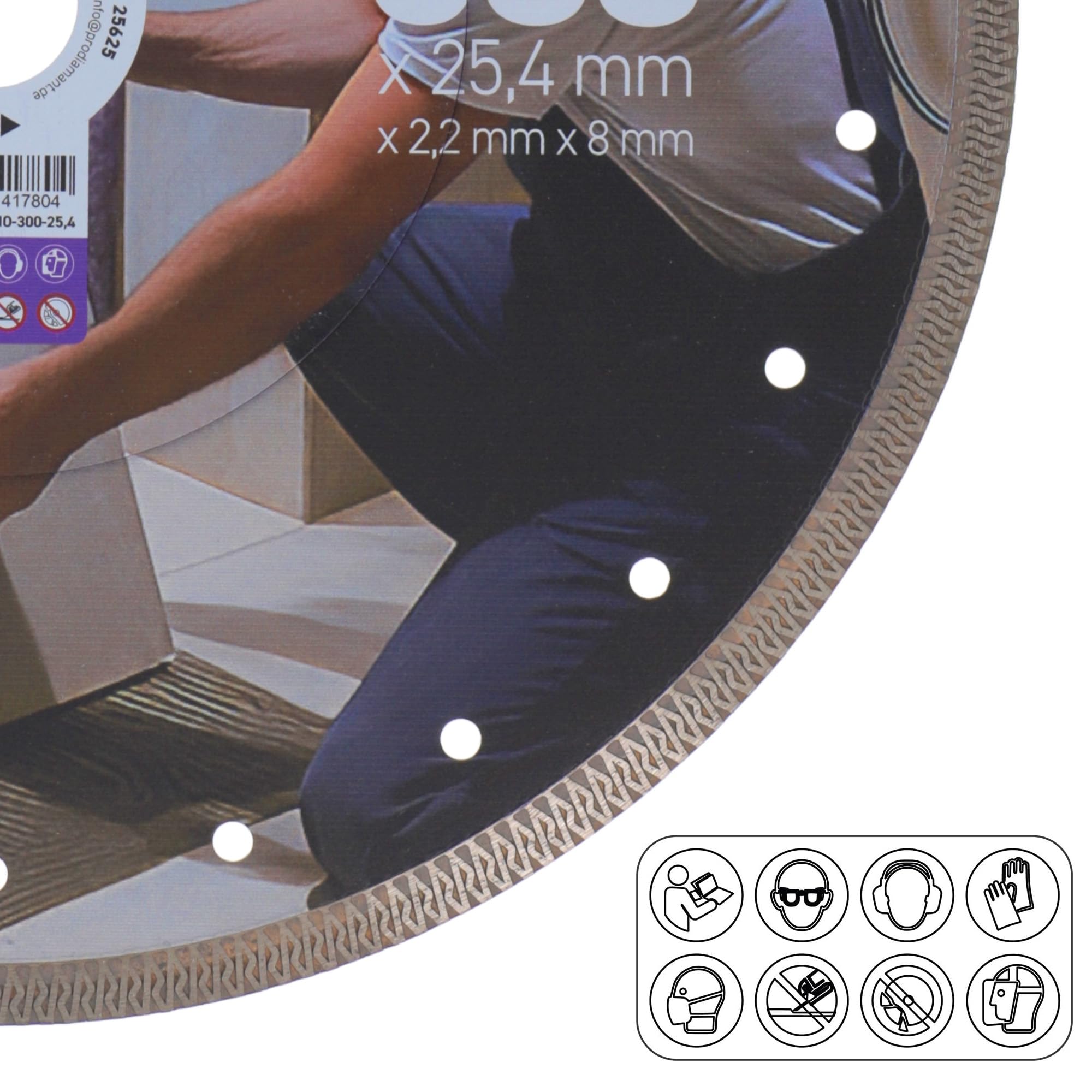 PRODIAMANT Disco de corte de diamante F59 VIO PRO 300 x mm | Altura del segmento 10 mm | Ancho de corte 2,2 mm