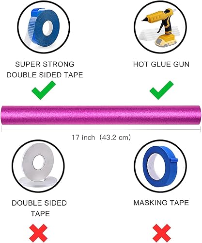 Miniatura 2 de RUSPEPA Papel de regalo con purpurina, mini rollo, papel brillante con purpurina de color sólido perfecto para bodas, cumpleaños, baby shower,