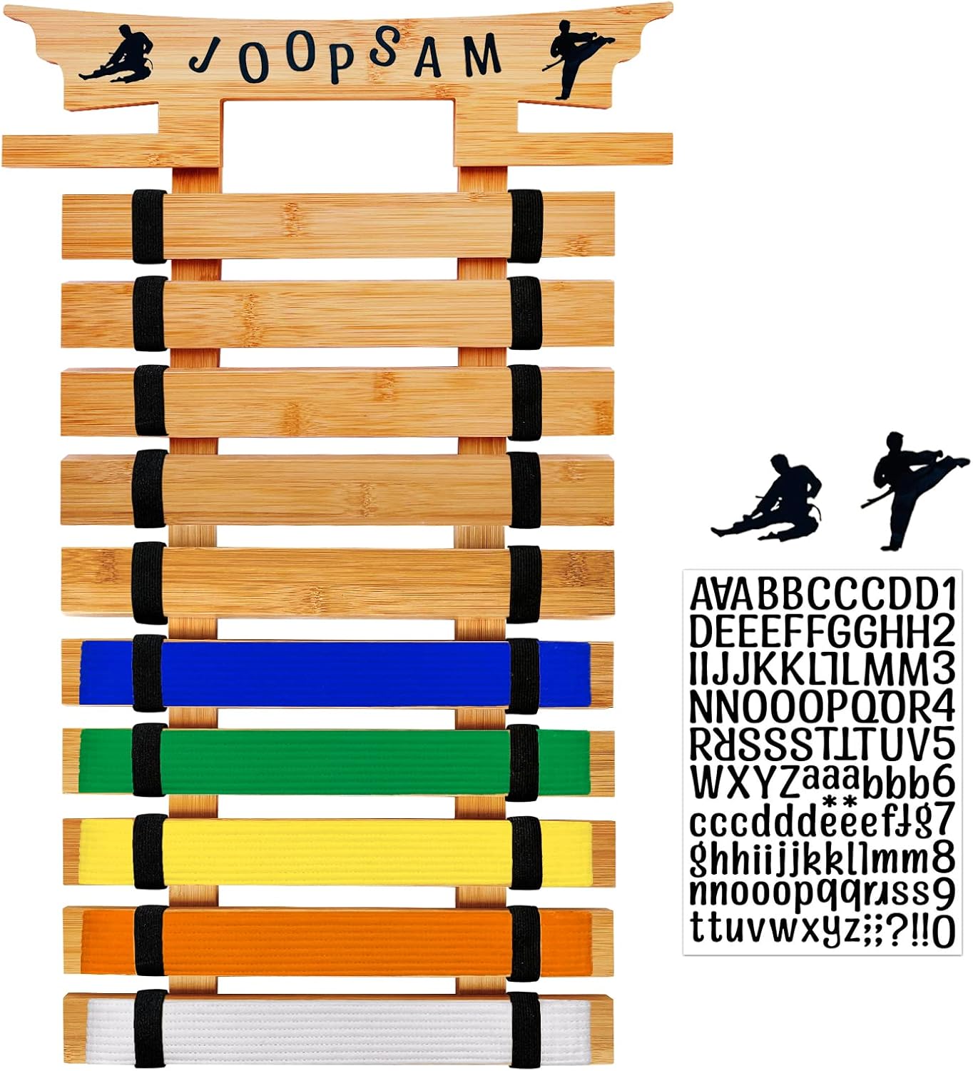 Amazon.com : JOOPSAM Karate 10 Belts Display Rack, Taekwondo Belt ...