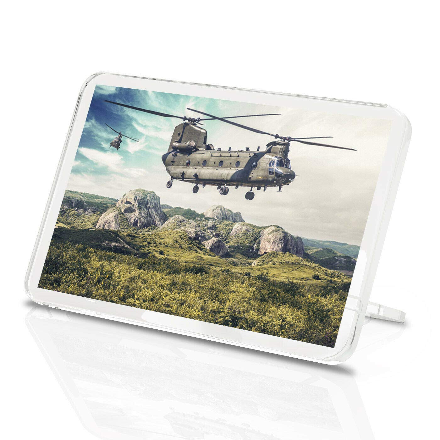 Destination Vinyl Magnets Multicolor 1 X Fridge Magnet -Chinook Helicopter Classic Fridge Magnet - Plane Pilot Mountains Gift #15542
