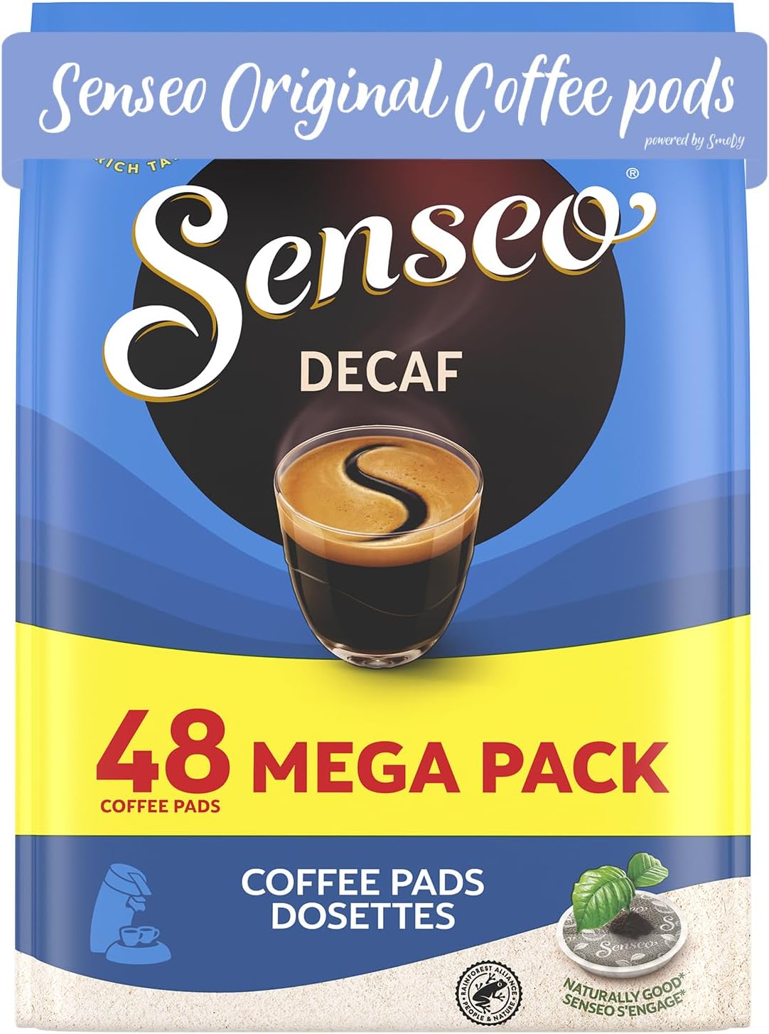 Senseo Decafe/Decaffeinated, New Design, 48 Coffee Pods
