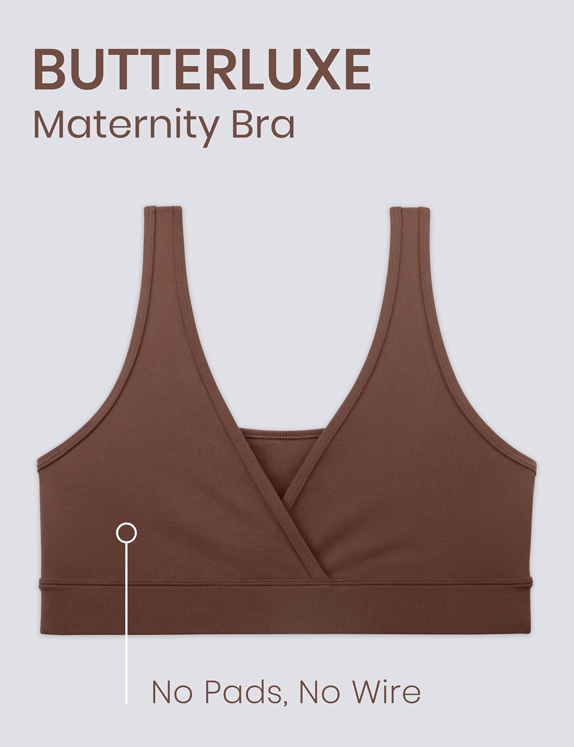 CRZ YOGA Butterluxe Maternity V Neck Nursing Bras - Wireless Sleep Breastfeeding Lounge Womens Pregnancy Bralette Comfy