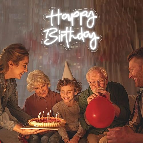 Miniatura 2 de ATOTMVE Happy Birthday Neon Sign Wall Decor,Birthday Party Decor,Birthday Neon Sign Light Wall Bedroom Home Party Decor,Birthday Gift for Parent