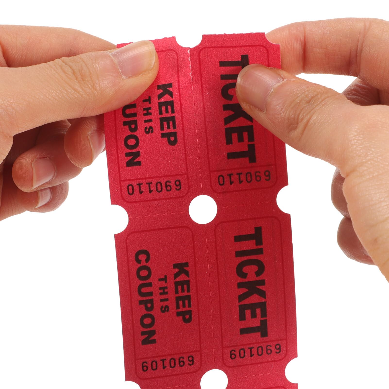STOBOK Raffle Tickets 200Pcs Red Admit One Tickets for Events Games Fundraisers and Celebrations 2X1 Inch Easy Tear Lottery Tickets with Consecutive Numbers - Image 4