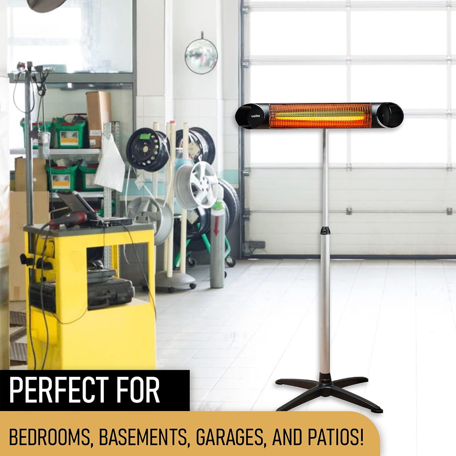 Veito Freestanding Stand - Heavy-Duty Portable Heater Mount - Enhance Style & Safety - Maximize Your Heater's Potential with Style and Security