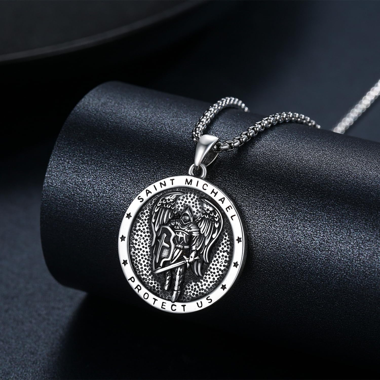 TwoAnts 925 Sterling Silver Patron Saint Medal Necklace Protection Catholic Jewelry Gifts for Men Women - Image 2