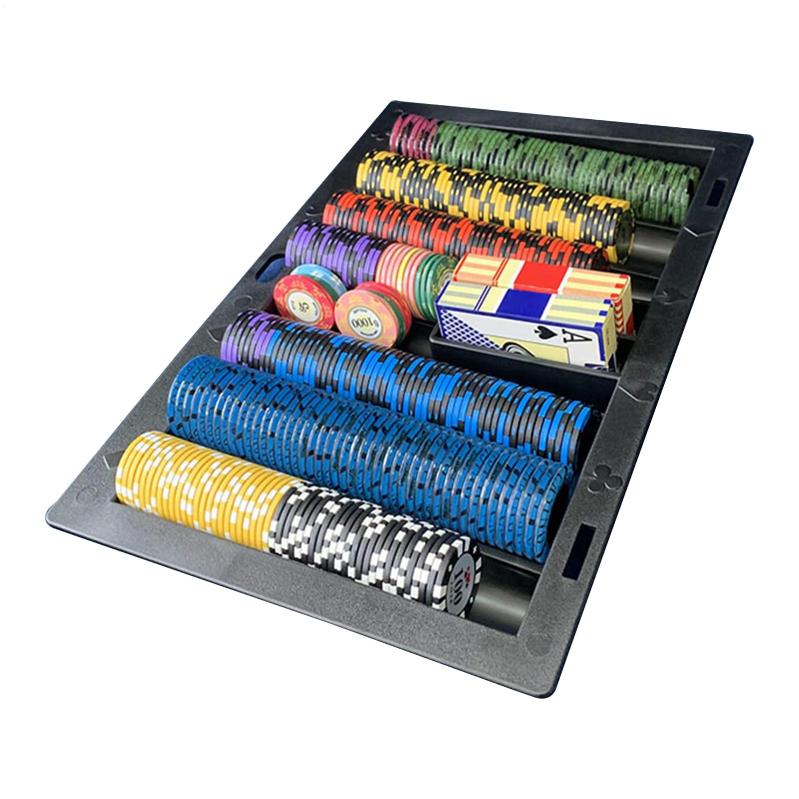 Poker Chip Rack Organizing PP Trays Stackable Compact Portable