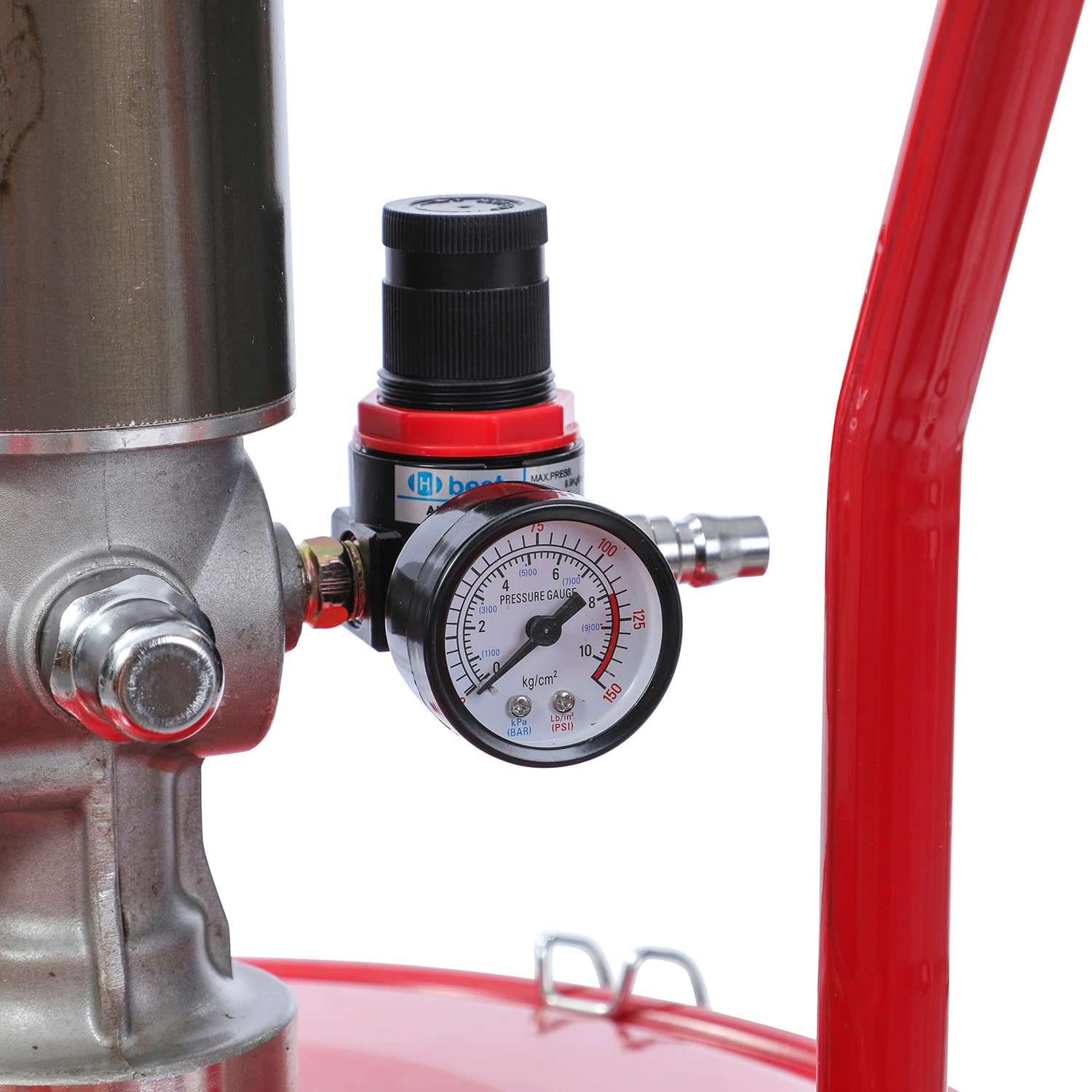 KATSU Tools Bomba de Grasa Neumática 40L Bomba de Engrase con Aire a Presión Dispensador de Pistola de Grasa de Aire Portátil con 12ft Manguera, 450 Bar, para Maquinaria de Automóviles y Camiones