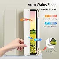 Vista 3 de Kenke - Funda para iPad 11/10ª generación con portalápices 11/10.9 pulgadas 2025 A16/2022, carcasa trasera transparente de acrílico PC duro y borde