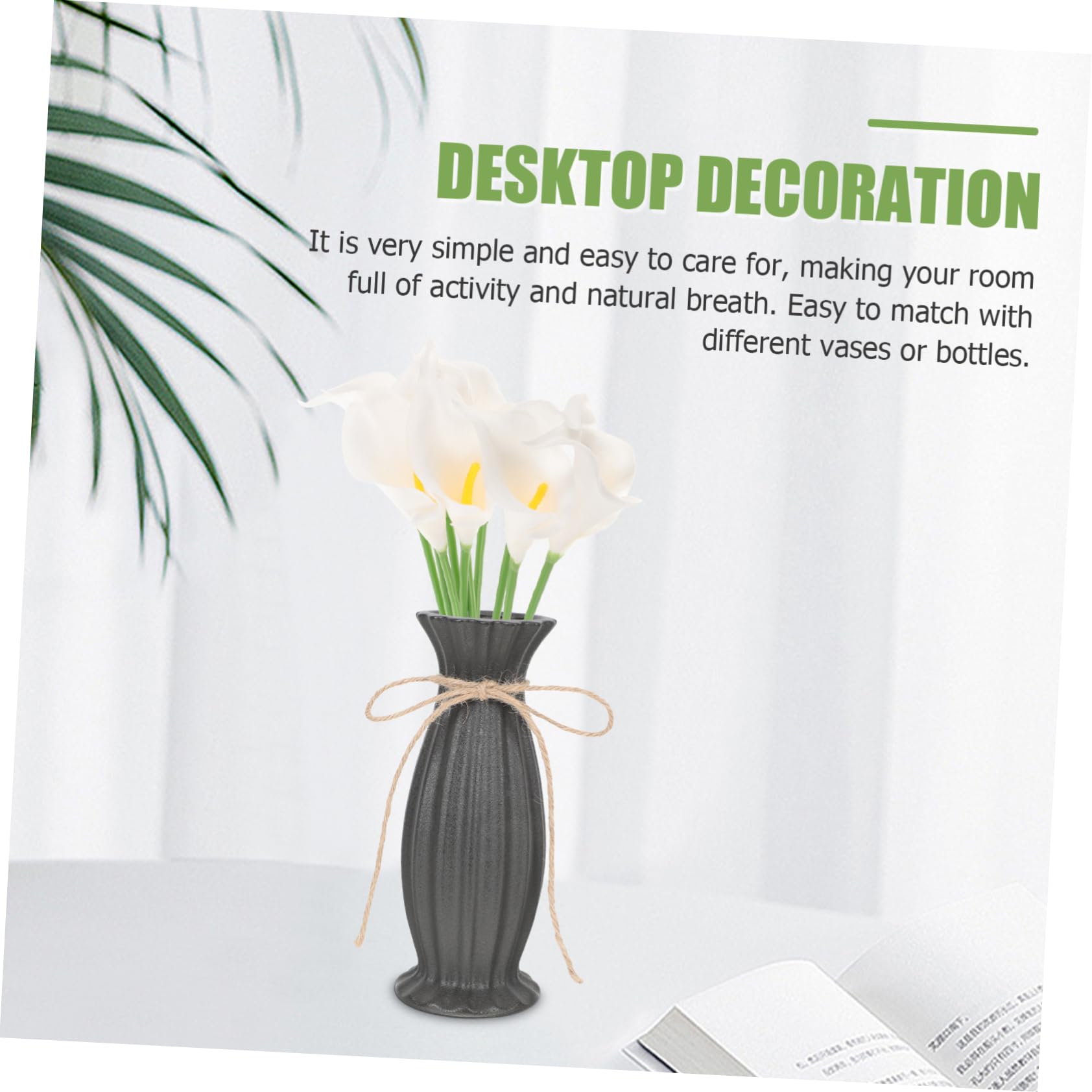 Abaodam Künstliche Calla Lilien Weiß aus PU 10 Stück für Hochzeit