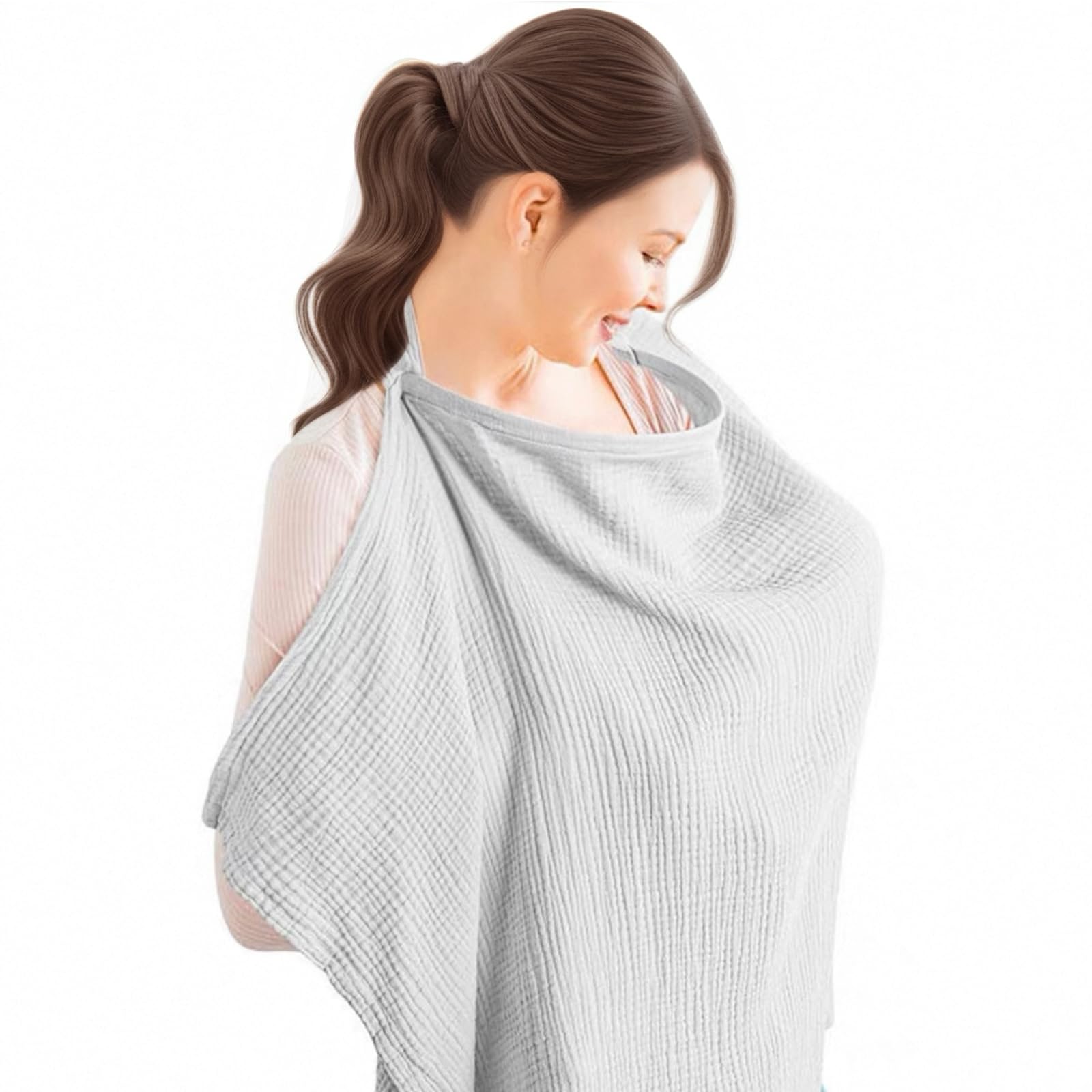 LIANRISES Cover for Baby Breastfeeding 100% Cotton, Breathable, Soft, Comfy Lightweight