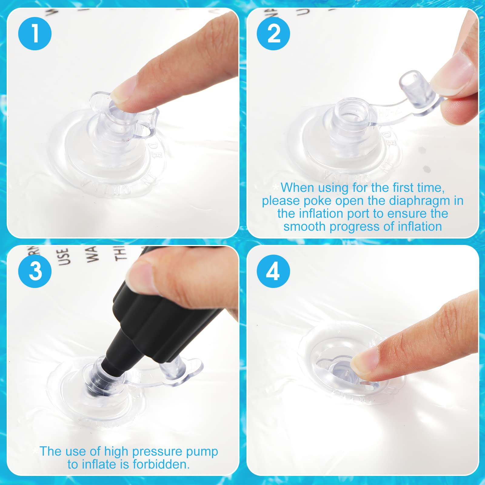 2 Pieces Heart Pool Float, 47.3 x 39.4 Inch Inflatable Swim Rings ...