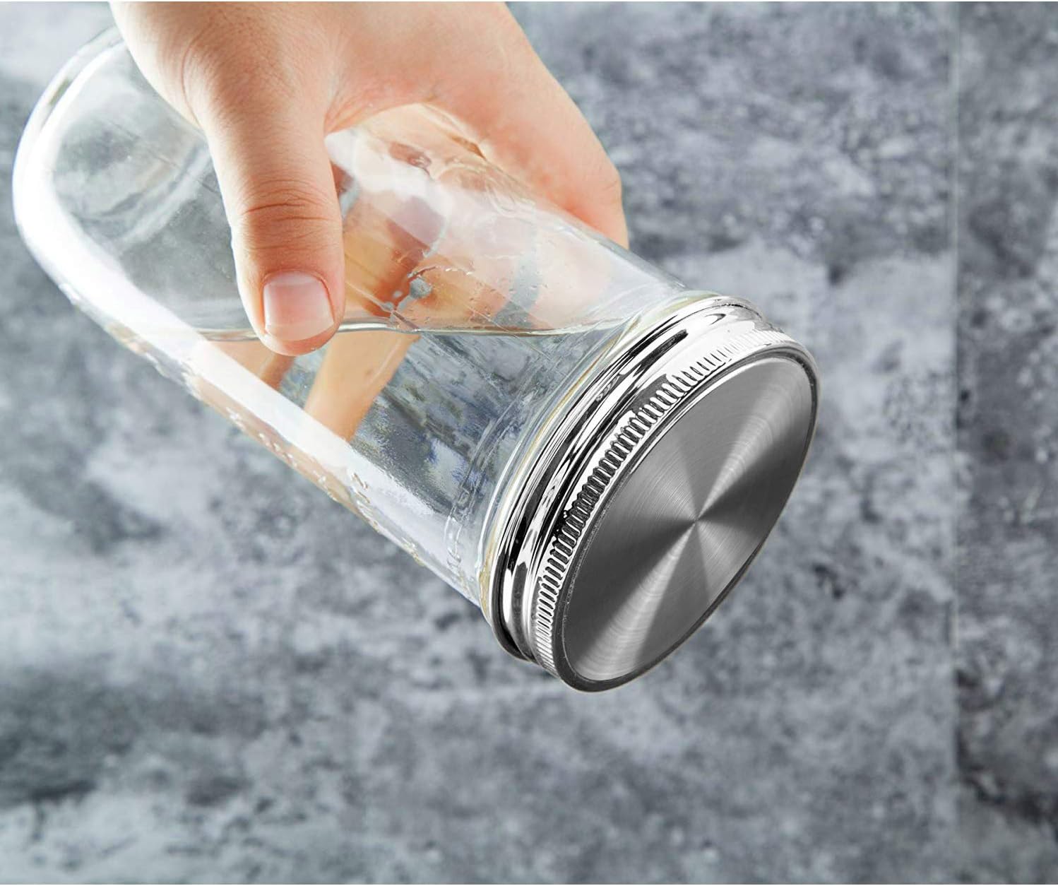 8pcs Pack Regular Mouth Mason Jar Lids for Ball Kerr and More, Made of 304 Stainless Steel, 100% Rust-proof and Leak-proof Storage Caps for Mason Jars