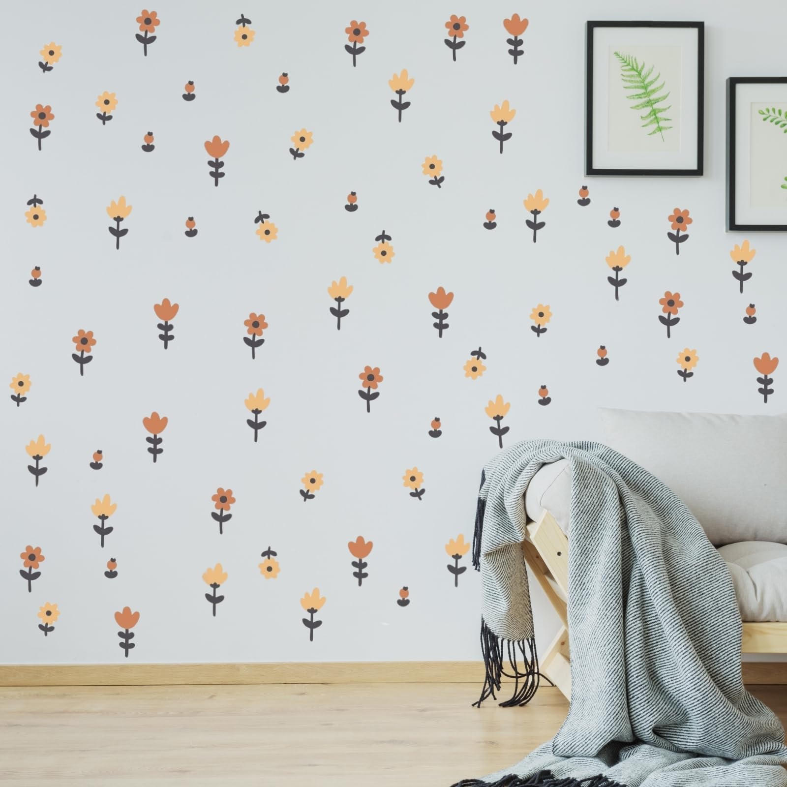 CVANU Pack of 2 Beautiful Brown Flowers Printed on Self-Adhesive Vinyl Wall Sticker for Wall Decoration (11.41inch X 14.56inch)_796-image-20