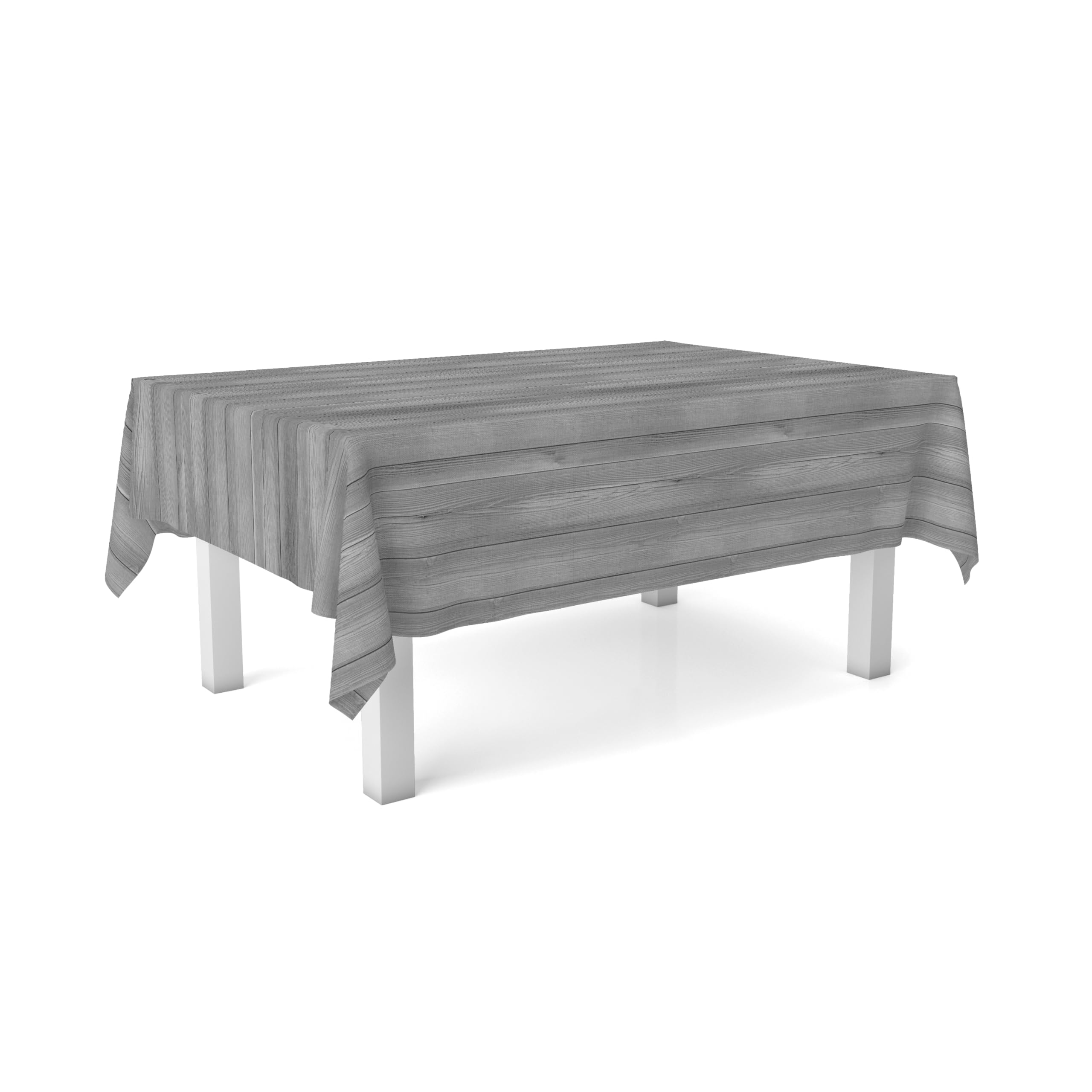 Martina Home Oilcloth Tablecloth, Wood, Grey, 100 x 140 cm, 55.1 x 39.4 inch (Square) - Image 2