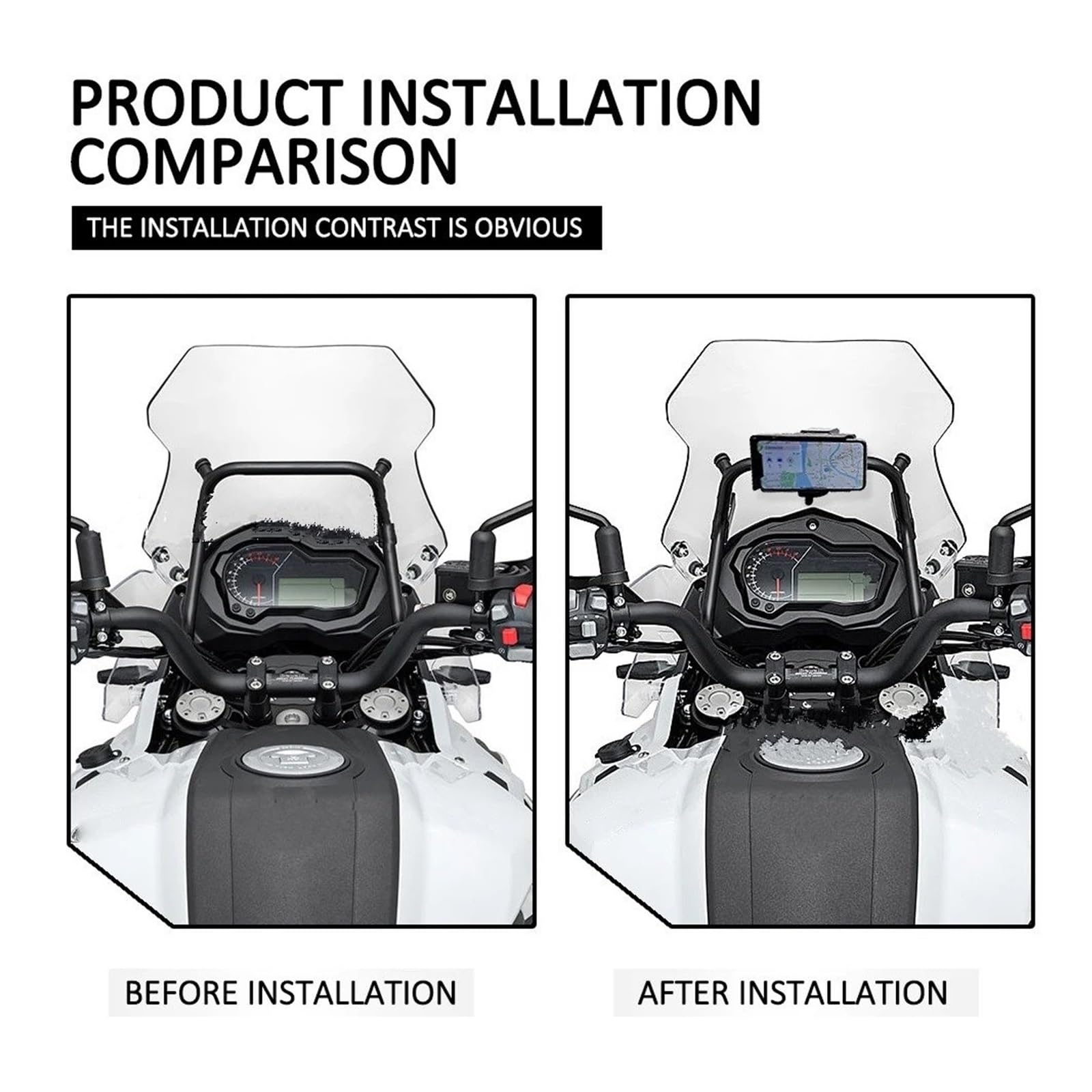 Porta Cellulare Moto Per BMW F800GS F800 GS Staffa Di Navigazione | F800gs Per ABS Per ADV 2014-2019 Supporto GPS Universale Per Moto Traversa Ø 13/16 Mm(Set)