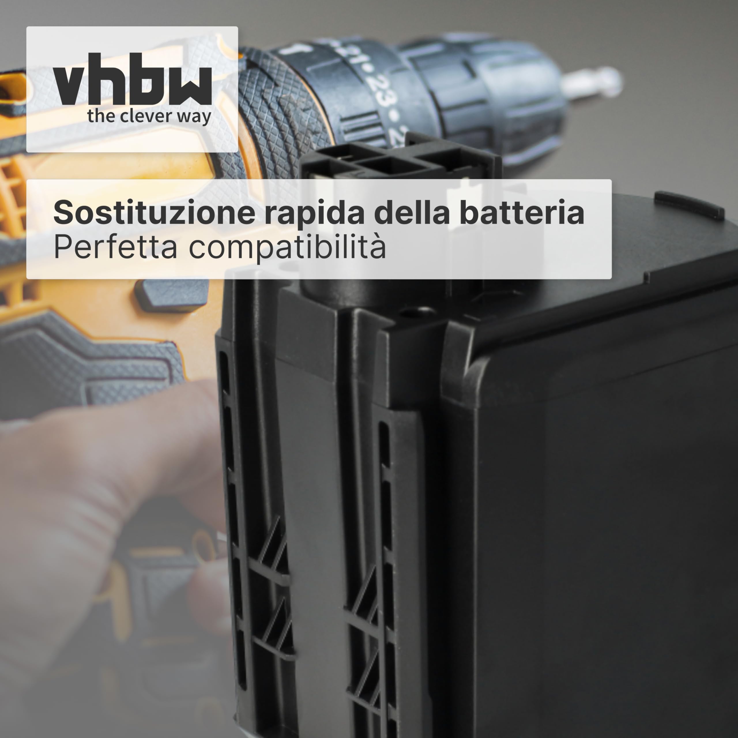 vhbw Batteria sostituisce Würth 0702300924, 702 300 824, 702 300 924, APBO/SL 24V, WA 24V per attrezzi da lavoro (2000mAh, 24V, NiMH)