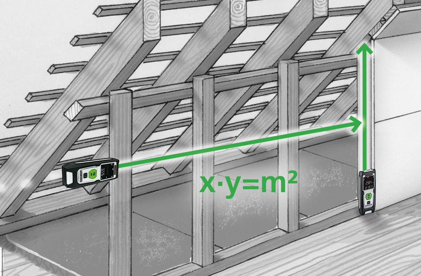 Laserliner Télémètre Laser Range Master Gi4 | Appareil de Mesure Numérique, Portée de 40 m, Mesure de Longueurs, Mesure de Surfaces et de Volumes