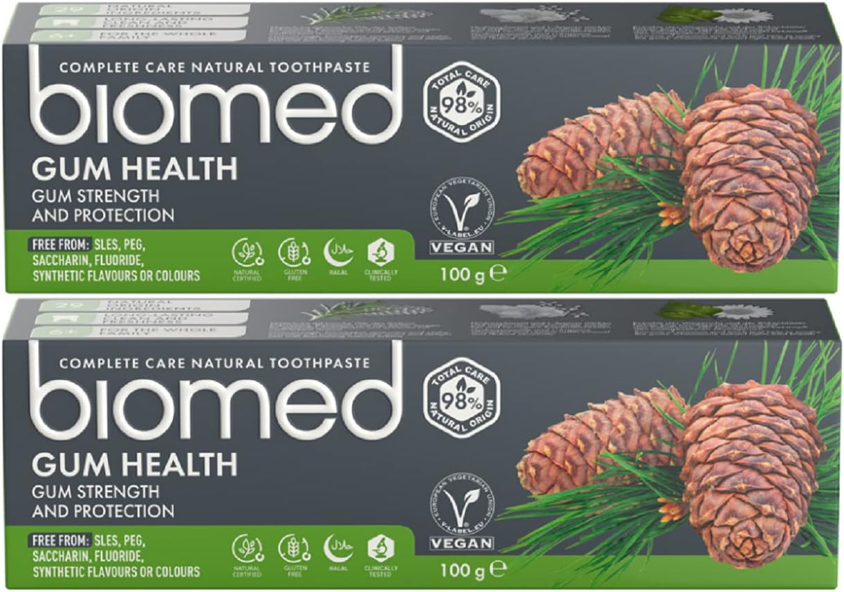 BIOMED CompleteCare Gum health, Fluoride-free, Gum strength and Protection Toothpaste - 100gms (Pack of 2), White