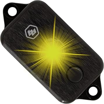 Baja Designs LED Dome Light with Switch - Universal 12V Utility Light, 400 Lumens, 180 Degree Optic, Baja Amber Lens