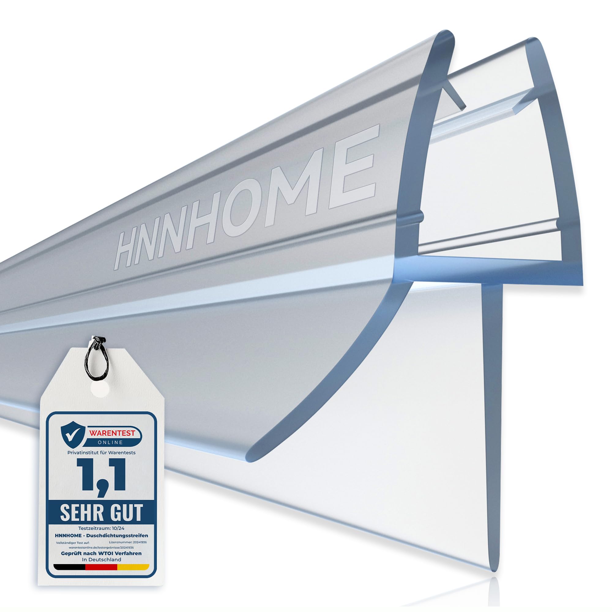 MNNHOME Bad Duschwand Türdichtung für 4–6 mm gerades/gebogenes Glas für einer Lücke von bis zu 20 mm