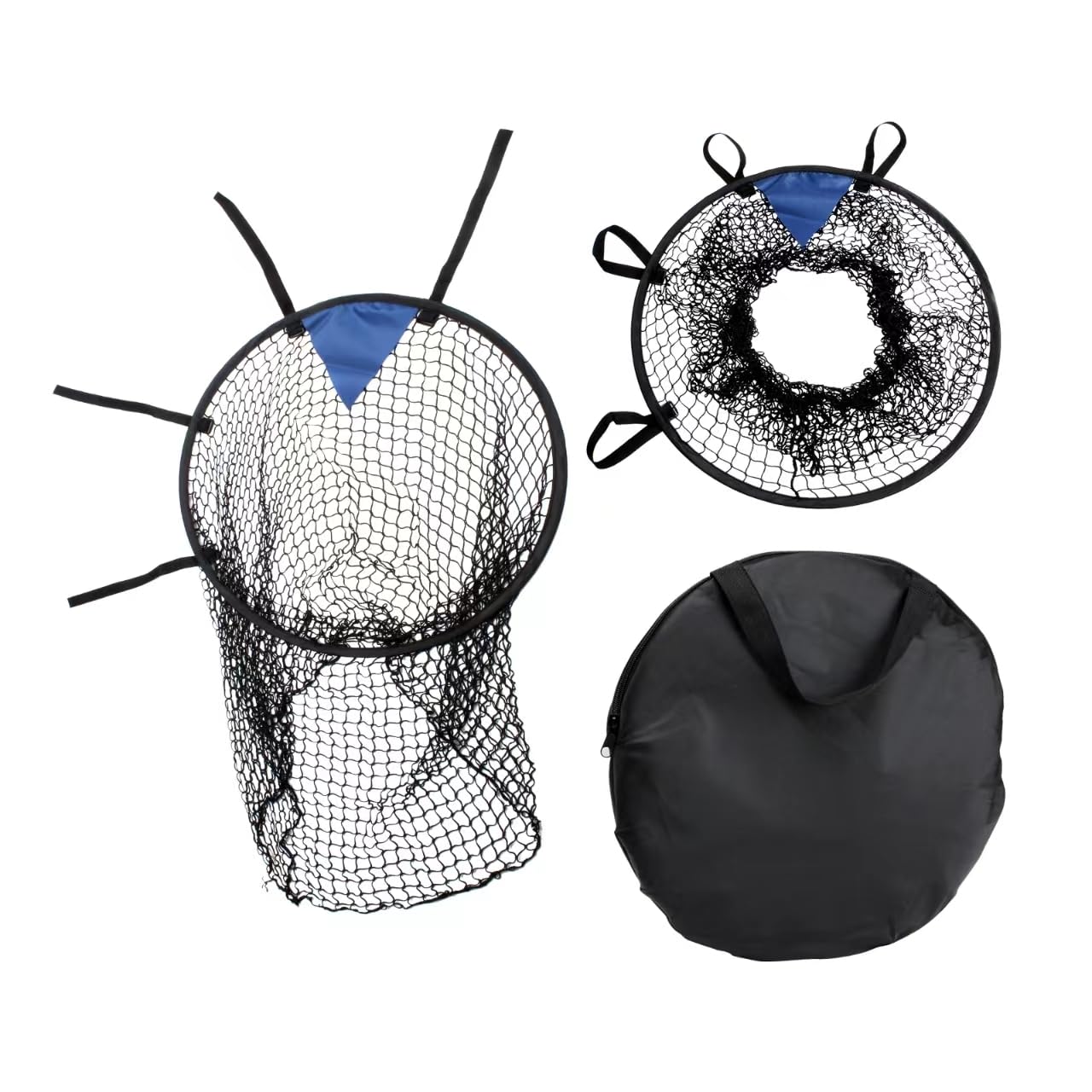 KVMORZE 2 Pcs Top Bins Soccer Target with Carry Storage Bag, Soccer Training Net Corner Soccer Train Goal for Ball Football Shooting Accuracy Practice Equipment, Easy to Attach and Detach (Black)