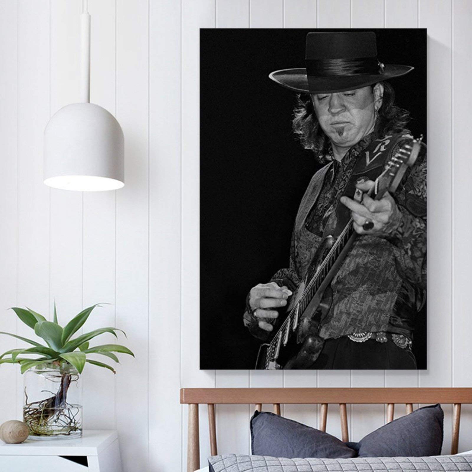 Rudd Stevie Ray Vaughan - Poster da parete con stampa artistica da parete, stile retrò, estetico, decorazione della stanza, per casa e ufficio, 20 x 30 cm, senza cornice