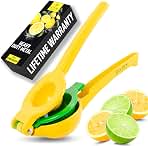 Zulay Kitchen Metal 2-in-1 Lemon Squeezer - Sturdy Max Ex...