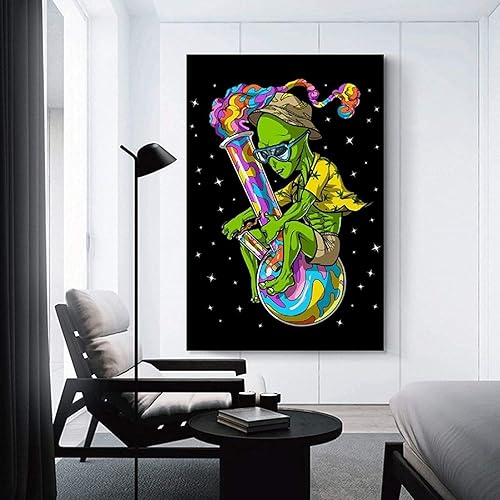 Miniatura 3 de Cysoo Hoja de marihuana Alien DIY 5D Diamond Painting Cannabis Weed Full Drill Art Kits