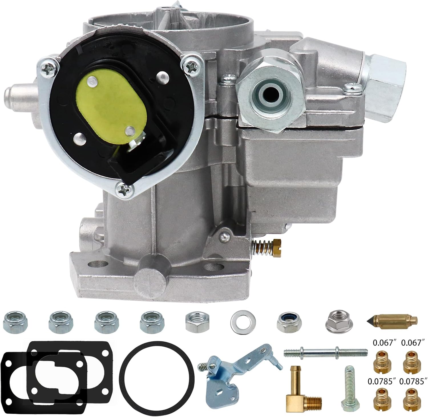NENKUTEN Marine Carburetor 2 Barrel Carb for Mercruiser 3.0L 2.5L 4 CYL Engines with Electric Choke Jets Long Linkage and Gaskets nut, Replace 3310-864940A01, Base Bolt Pattern is 3 3/4 X 2 inches